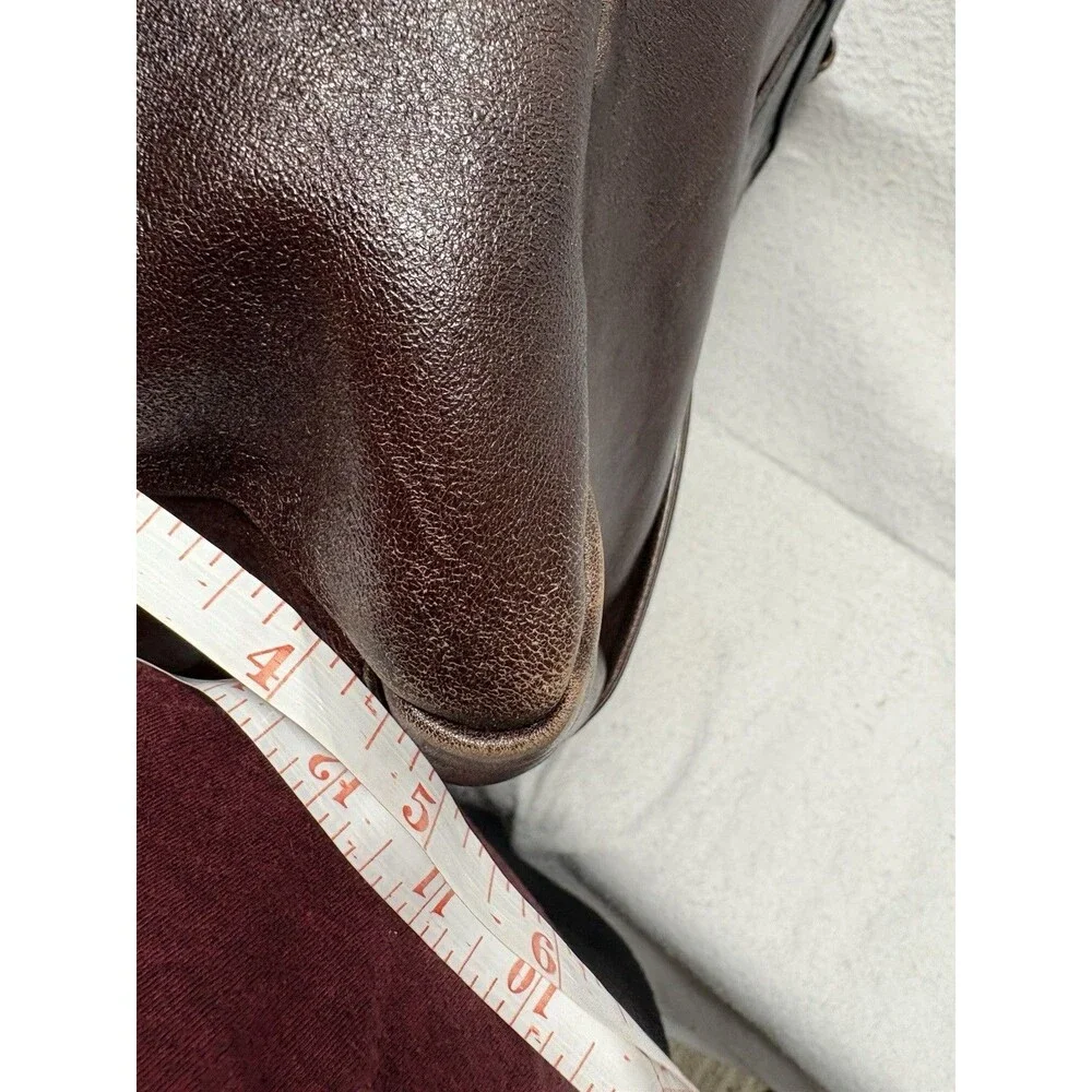 Kate Spade Rare Brown/Black Leather Turn Lock Shoulder Bag Purse With Dust Bag
